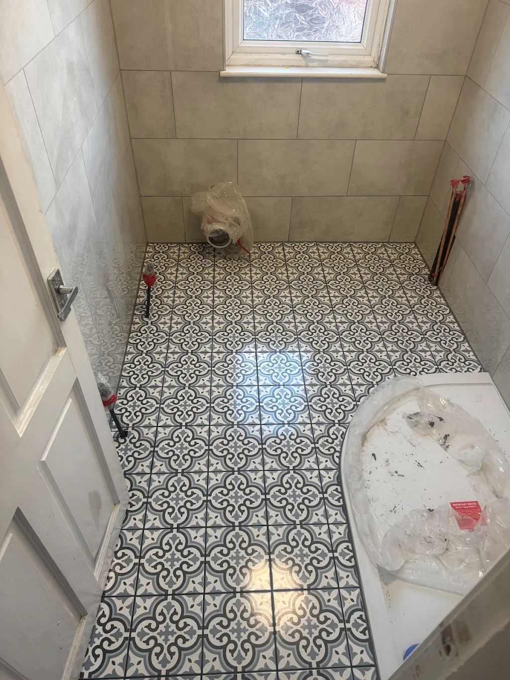 Bathroom tiling